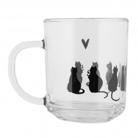 2PWSGL0007 Tea Glass 200 ml Transparent Glass Cats