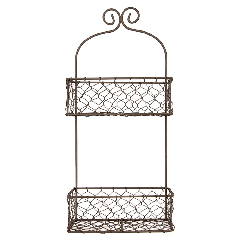 6Y5710 Basket Rack 20x12x45 cm Brown Metal