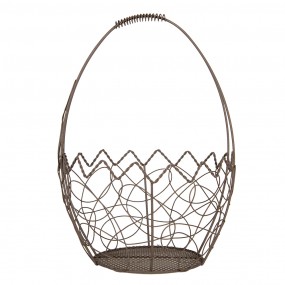 26Y5717 Storage Basket Set of 3 Ø 28/  Ø 23 / Ø 18 cm Brown Metal