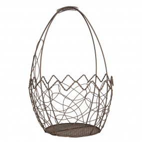 26Y5717 Storage Basket Set of 3 Ø 28/  Ø 23 / Ø 18 cm Brown Metal