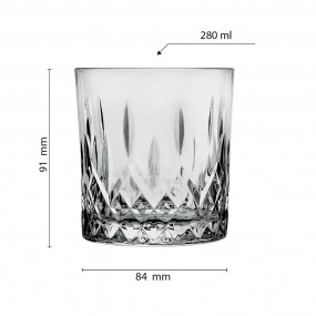 26GL3468 Wasserglas 280 ml Grau Glas Trinkbecher