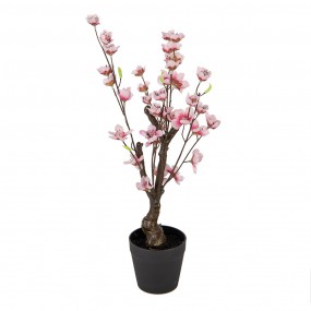 26PL0373 Fiore di ciliegio artificiale 48 cm Rosa Plastica