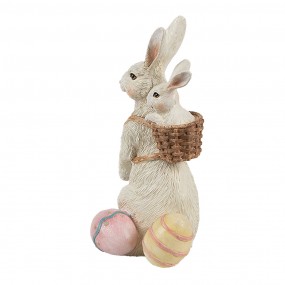 26PR4397 Figurine décorative Lapin 16 cm Beige Plastique