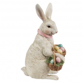 26PR4398 Figurine décorative Lapin 15 cm Beige Plastique