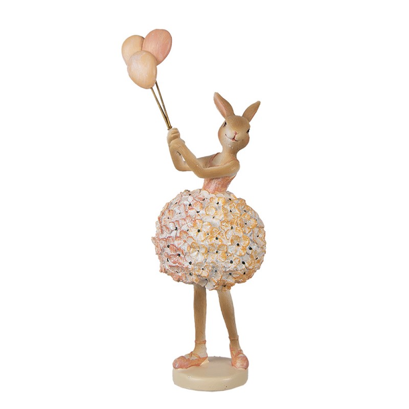 6PR4417 Figurine décorative Lapin 27 cm Beige Plastique