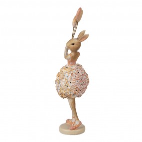 26PR4417 Figurine décorative Lapin 27 cm Beige Plastique