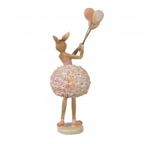 26PR4417 Dekorationsfigur Kaninchen 27 cm Beige Kunststoff