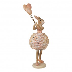 26PR4417 Figurine décorative Lapin 27 cm Beige Plastique