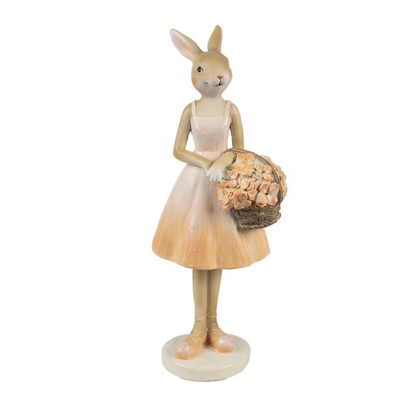 6PR4419 Figurine décorative Lapin 21 cm Beige Plastique