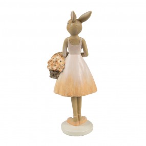 26PR4419 Figurine décorative Lapin 21 cm Beige Plastique