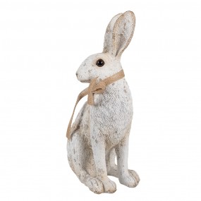 26PR5152 Decorative Figurine Rabbit 14x10x26 cm Grey Plastic