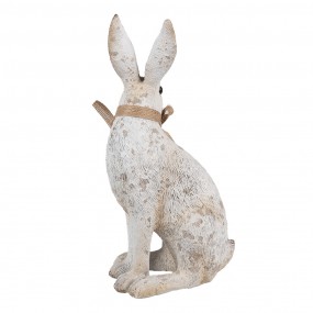 26PR5152 Decorative Figurine Rabbit 14x10x26 cm Grey Plastic