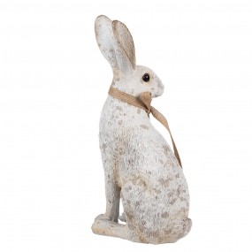 26PR5152 Decorative Figurine Rabbit 14x10x26 cm Grey Plastic