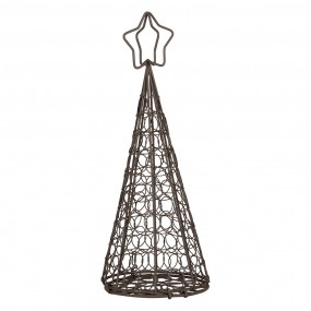 26Y5703 Decoration Christmas Tree Ø 13x32 cm Brown Metal