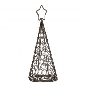 26Y5703 Decoration Christmas Tree Ø 13x32 cm Brown Metal