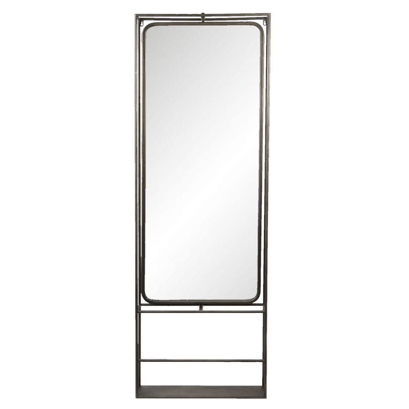 52S215 Mirror 60x180 cm Brown Iron Glass Rectangle Mirror on base