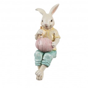 26PR4393 Decorative Figurine Rabbit 7x5x14 cm Beige Plastic