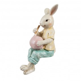 26PR4393 Decorative Figurine Rabbit 7x5x14 cm Beige Plastic