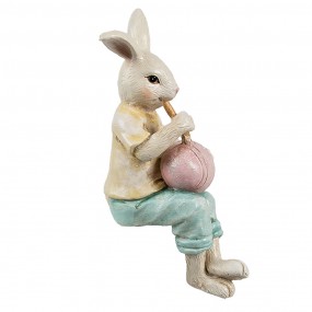 26PR4393 Decorative Figurine Rabbit 7x5x14 cm Beige Plastic