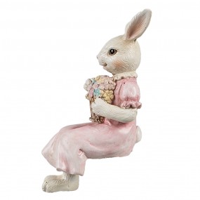 26PR4394 Decorative Figurine Rabbit 7x5x13 cm Beige Plastic