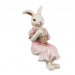 26PR4394 Decorative Figurine Rabbit 7x5x13 cm Beige Plastic