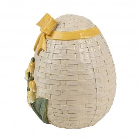 26PR4400 Decorative Figurine Egg 9x8x10 cm Beige Plastic