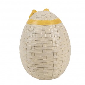 26PR4400 Decorative Figurine Egg 9x8x10 cm Beige Plastic