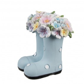 26PR5180 Dekorationsfigur Stiefel 10x10x12 cm Blau Kunststoff