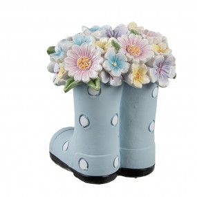 26PR5180 Dekorationsfigur Stiefel 10x10x12 cm Blau Kunststoff