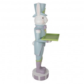 25PR0149 Figurine décorative Lapin 44x41x123 cm Blanc Bleu Plastique