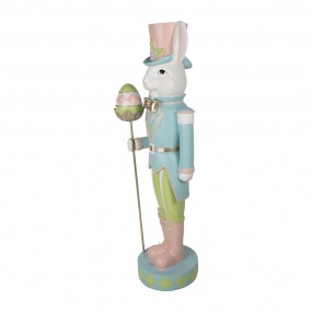 25PR0150 Figurine décorative Lapin 40x33x122 cm Blanc Bleu Plastique