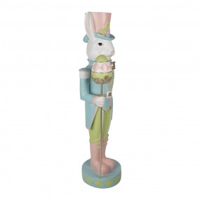 25PR0150 Figurine décorative Lapin 40x33x122 cm Blanc Bleu Plastique