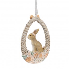 26PR4403 Easter Pendant Rabbit 7x2x10 cm Beige Plastic