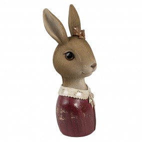 26PR4415 Decorative Figurine Rabbit 7x7x17 cm Beige Plastic