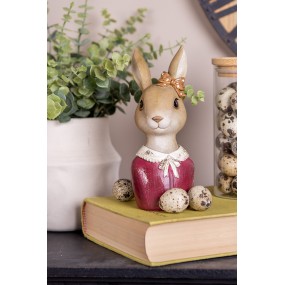 26PR4415 Decorative Figurine Rabbit 7x7x17 cm Beige Plastic