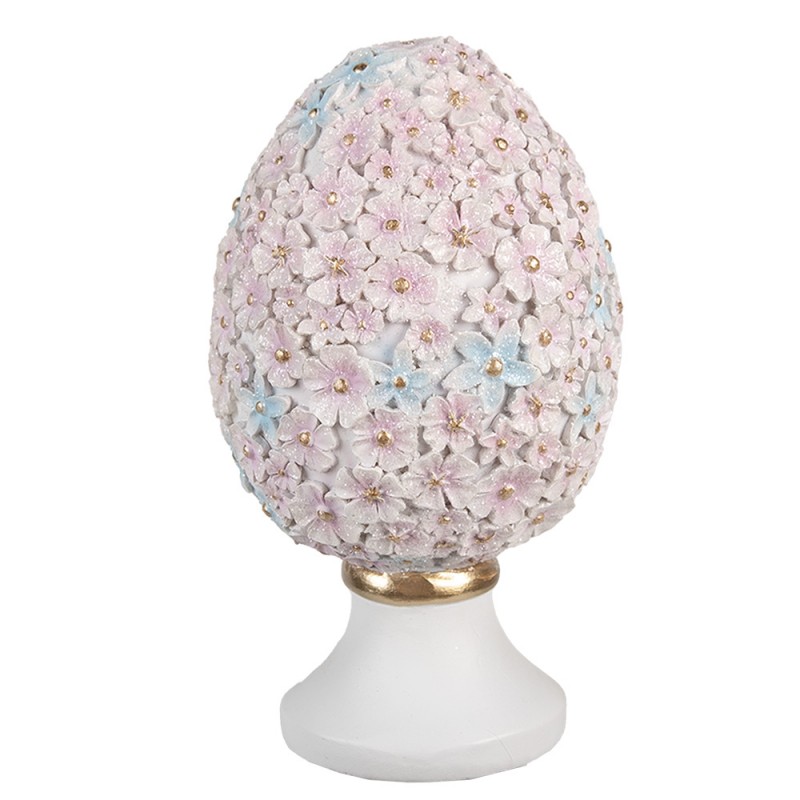 6PR5191 Decorative Figurine Egg Ø 10x18 cm Pink Plastic