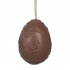 26PR5194 Ciondolo di Pasqua Uovo 11 cm Marrone Plastica