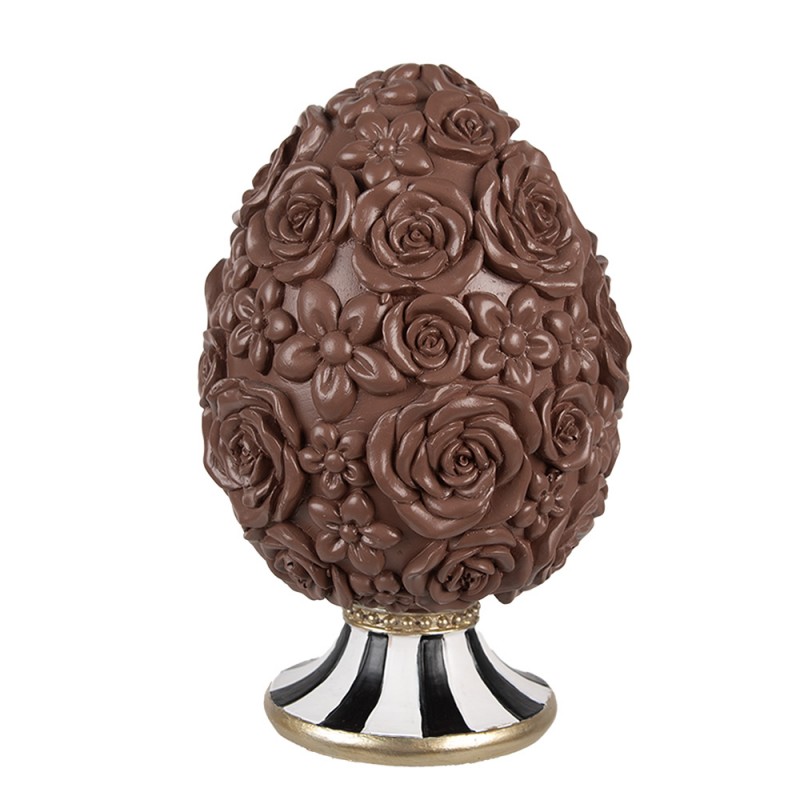 6PR5195 Decorative Figurine Egg Ø 11x17 cm Brown Plastic