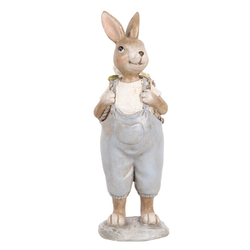 6PR5249 Figurine décorative Lapin 17 cm Beige Plastique