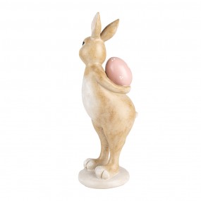 26PR5252 Decorative Figurine Rabbit 10x12x31 cm Beige Plastic