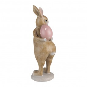 26PR5252 Decorative Figurine Rabbit 10x12x31 cm Beige Plastic