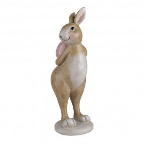 26PR5252 Decorative Figurine Rabbit 10x12x31 cm Beige Plastic