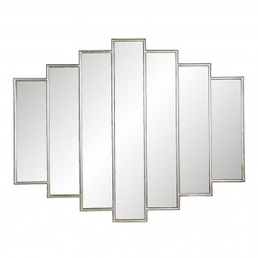 252S216 Spiegel  80x100 cm Zilverkleurig Kunststof Rechthoek Grote Spiegel