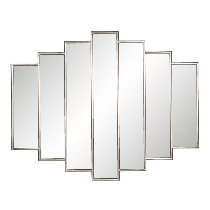 52S216 Spiegel  80x100 cm Zilverkleurig Kunststof Rechthoek Grote Spiegel