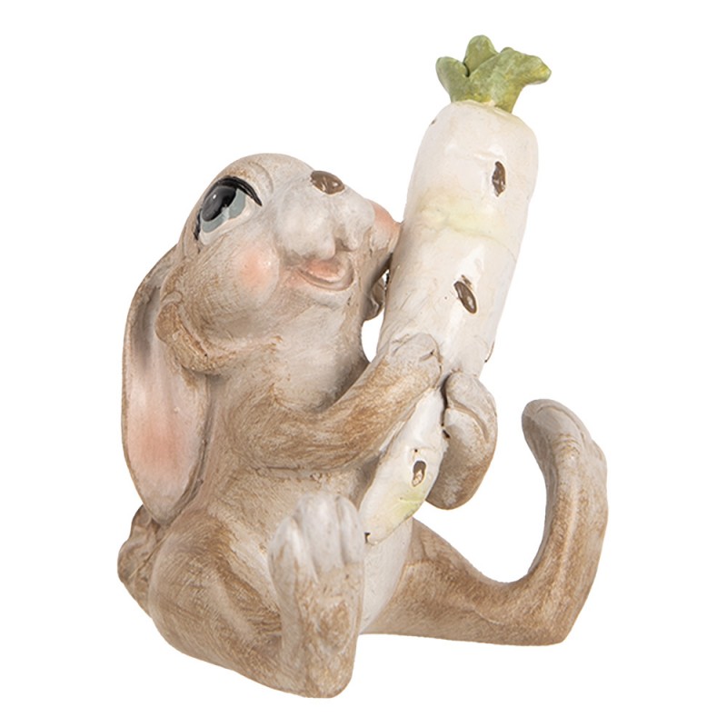 6PR5238 Figurine décorative Lapin 6x5x7 cm Beige Plastique