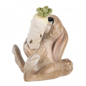 26PR5238 Decorative Figurine Rabbit 6x5x7 cm Beige Plastic