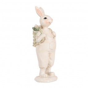 26PR5241 Figurine décorative Lapin 17 cm Blanc Plastique