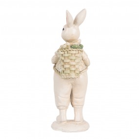 26PR5241 Figurine décorative Lapin 17 cm Blanc Plastique