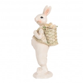 26PR5241 Figurine décorative Lapin 17 cm Blanc Plastique