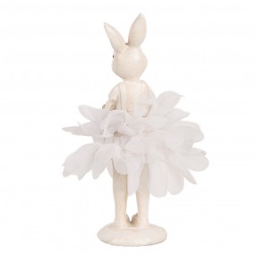 26PR5242 Figurine décorative Lapin 17 cm Blanc Plastique